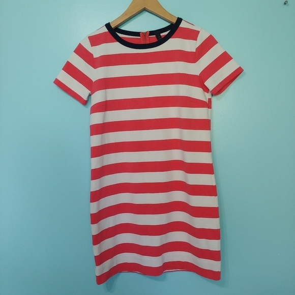 J. Crew Rugby Stripe Dress In Pink XS - Picture 3 of 9